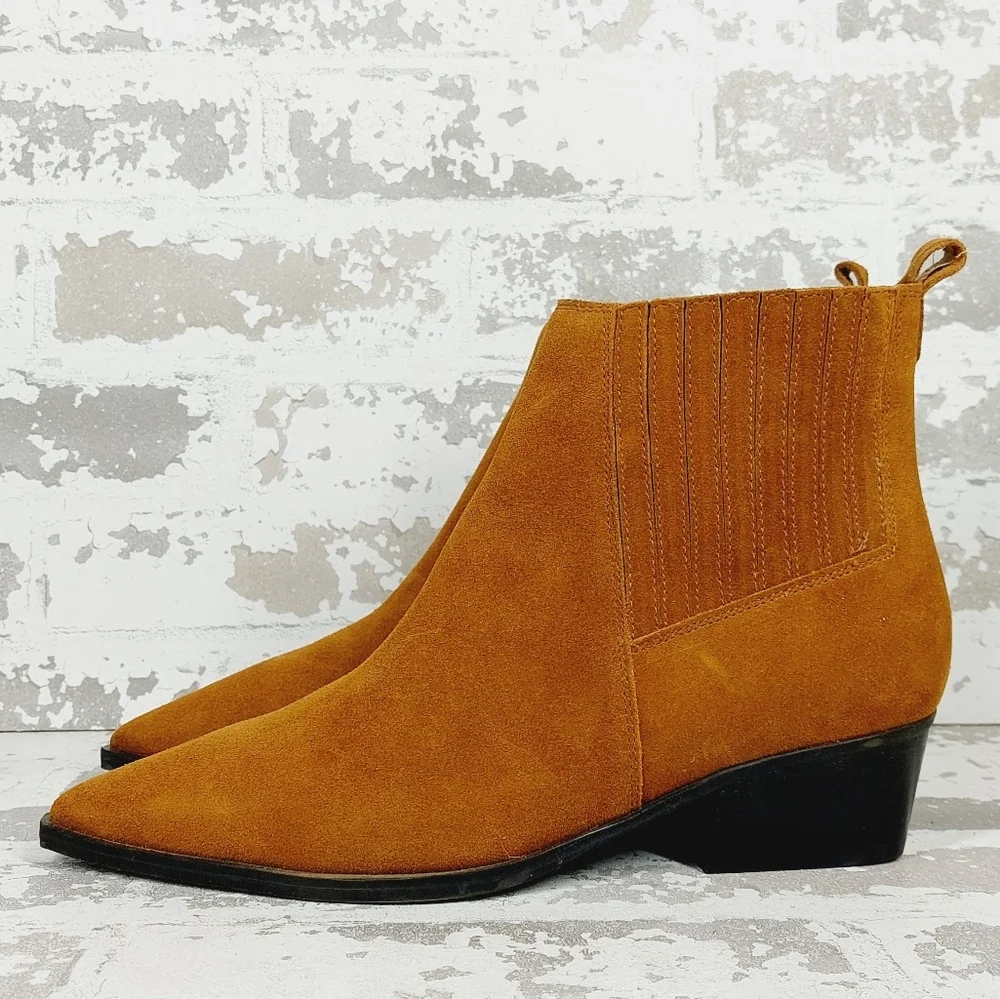 New Marc Fisher LTD Yarita Natural Pointed Toe Bootie W616 - Picture 1 of 11